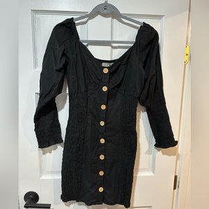 Brand new ASOS dress with tags, button front, linen material, size US 4